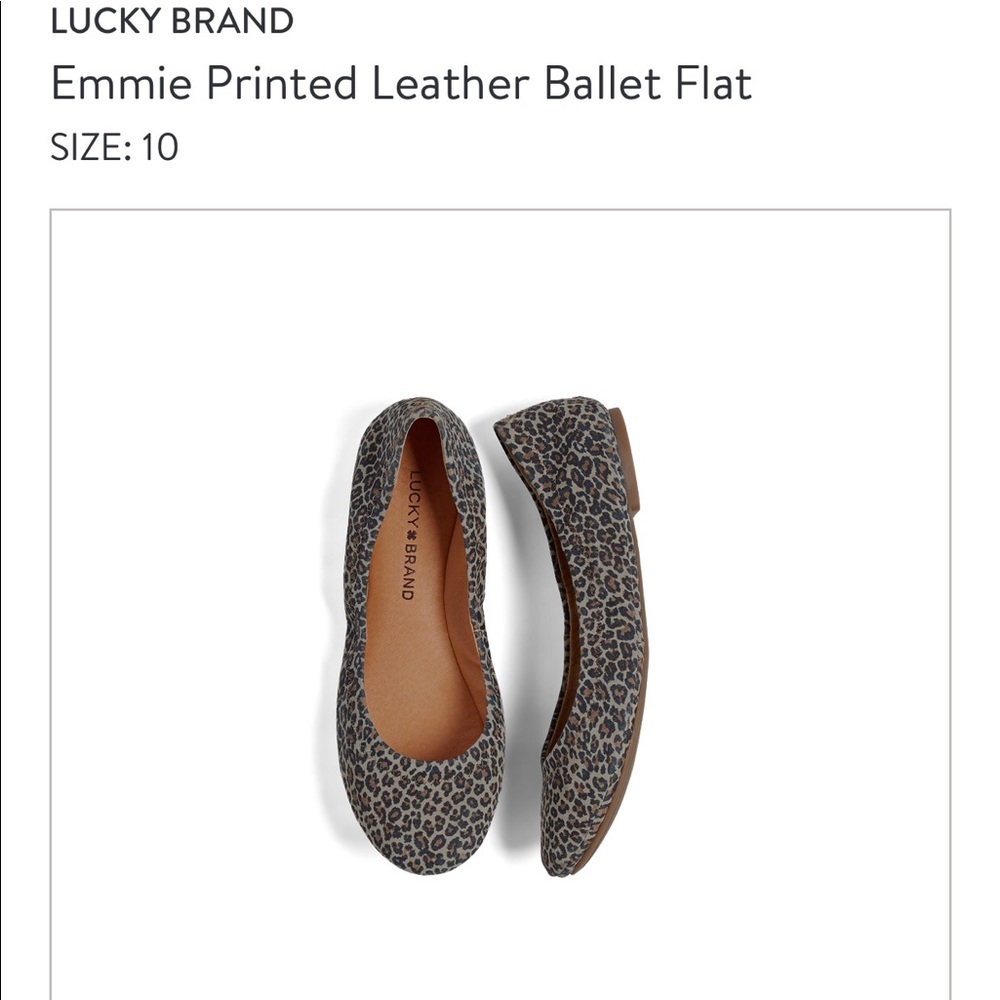 Lucky Brand leopard ballet flats, size 10